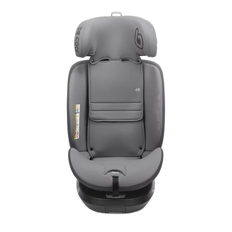 Scaun auto, Be Cool, Nitro, I-Size, Rotire 360 grade, 40-150 cm, 0-36 kg, Cu Isofix, ECE R129, Be Smoke