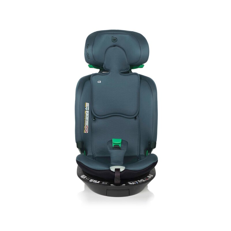 Scaun auto, Be Cool, Wagon I-Size, Rotire 360 grade, 40 - 150 cm, 0 - 36 kg, Cu Isofix si picior stabilizator, Cu protectie laterala de siguranta, Conform cu standardul european de securitate ECE R129, Petrol - gogobaby.ro