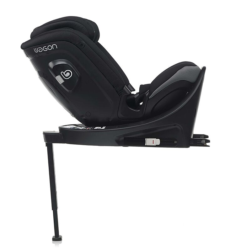 Scaun auto, Be Cool, Wagon I-Size, Rotire 360 grade, 40 - 150 cm, 0 - 36 kg, Cu Isofix si picior stabilizator, Cu protectie laterala de siguranta, Conform cu standardul european de securitate ECE R129, Petrol - gogobaby.ro