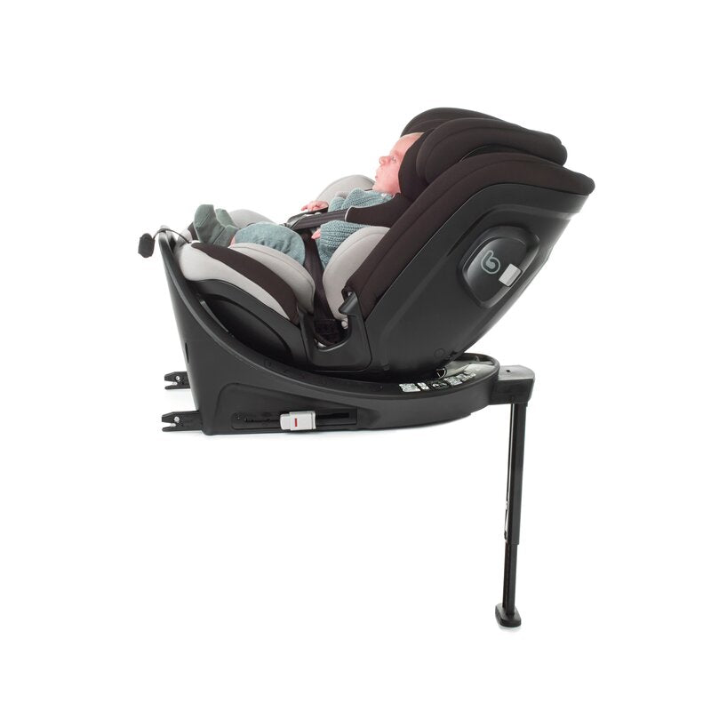 Scaun auto, Be Cool, Wagon I-Size, Rotire 360 grade, 40 - 150 cm, 0 - 36 kg, Cu Isofix si picior stabilizator, Cu protectie laterala de siguranta, Conform cu standardul european de securitate ECE R129, Be Antracita - gogobaby.ro