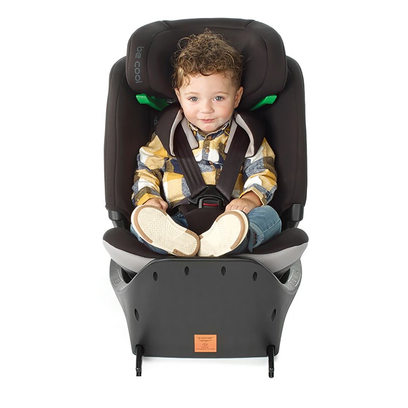 Scaun auto, Be Cool, Wagon I-Size, Rotire 360 grade, 40 - 150 cm, 0 - 36 kg, Cu Isofix si picior stabilizator, Cu protectie laterala de siguranta, Conform cu standardul european de securitate ECE R129, Petrol - gogobaby.ro