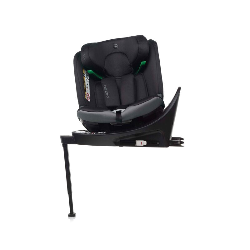 Scaun auto, Be Cool, Wagon I-Size, Rotire 360 grade, 40 - 150 cm, 0 - 36 kg, Cu Isofix si picior stabilizator, Cu protectie laterala de siguranta, Conform cu standardul european de securitate ECE R129, Be Antracita - gogobaby.ro