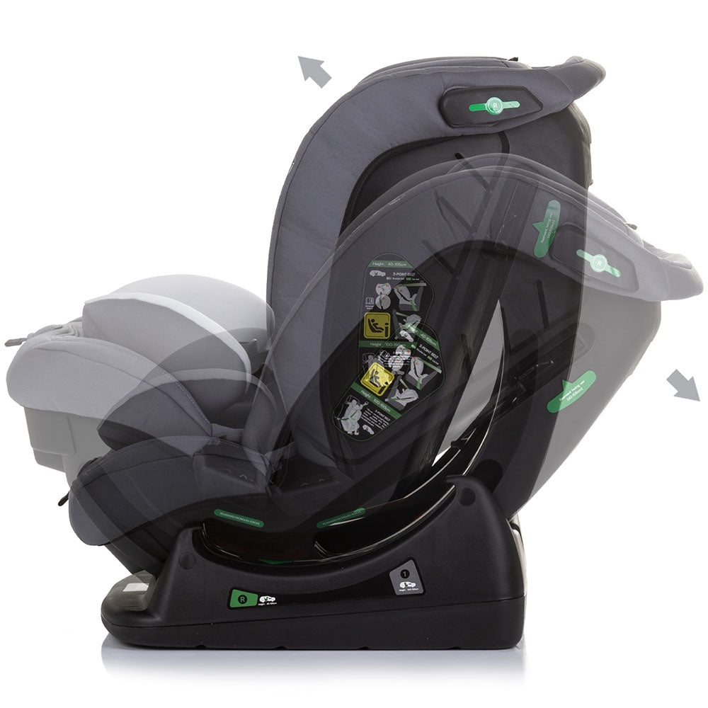 Scaun auto Chipolino Aviato I-Size 40-150 cm ash grey - gogobaby.ro