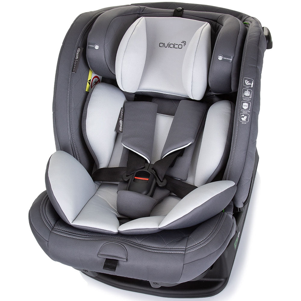 Scaun auto Chipolino Aviato I-Size 40-150 cm ash grey - gogobaby.ro