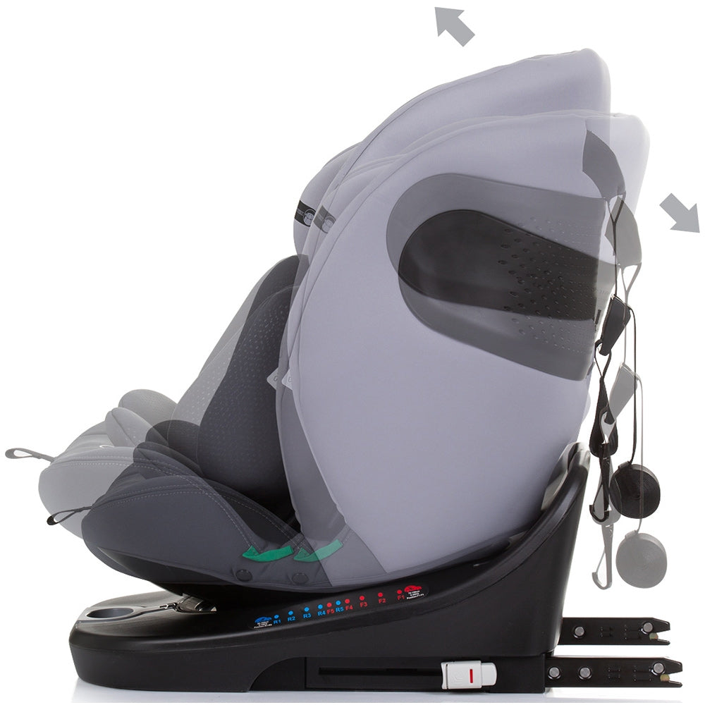 Scaun auto Chipolino Motion I-Size 40-150 cm granite cu sistem Isofix - gogobaby.ro