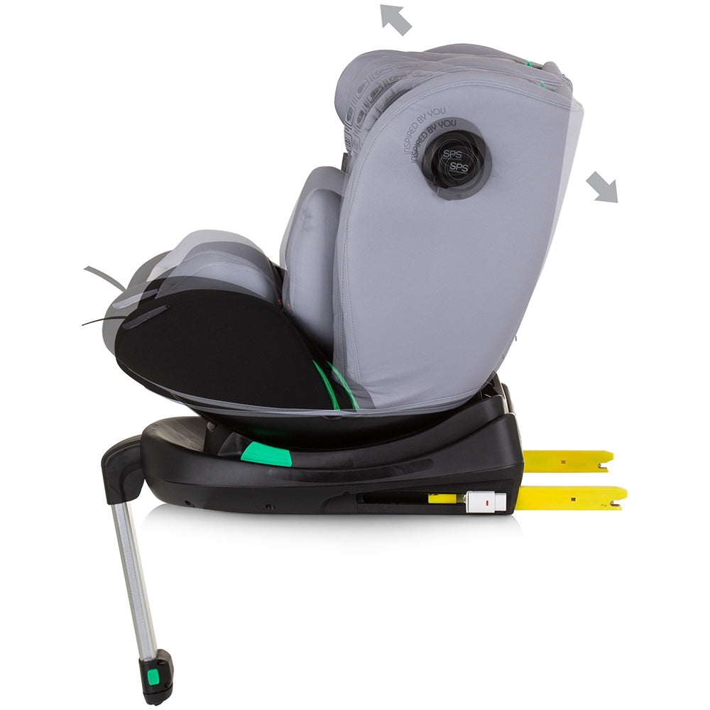 Scaun auto Chipolino Olympus I-Size 40-150 cm ash grey cu sistem Isofix - gogobaby.ro