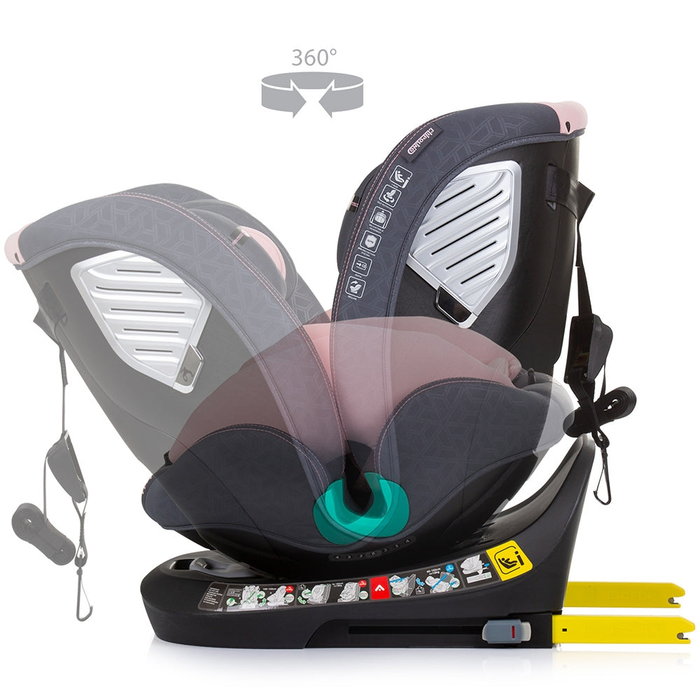 Scaun auto Chipolino Supreme I-Size 40-150 cm cu sistem Isofix flamingo - gogobaby.ro