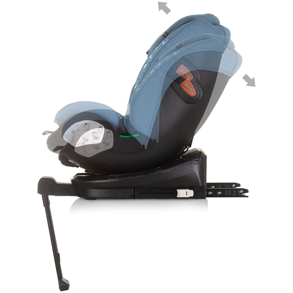 Scaun auto Chipolino Tourino I-Size 40-150 cm blue cu sistem Isofix - gogobaby.ro