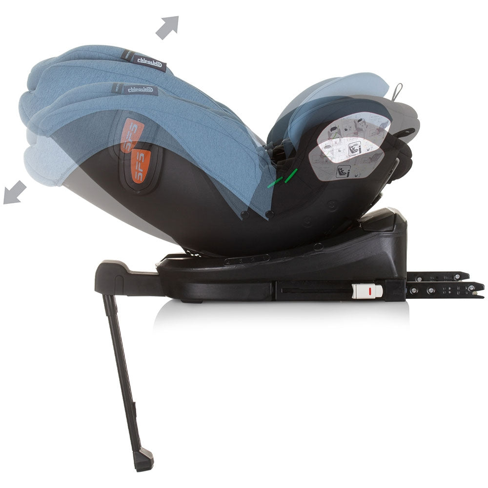 Scaun auto Chipolino Tourino I-Size 40-150 cm blue cu sistem Isofix - gogobaby.ro