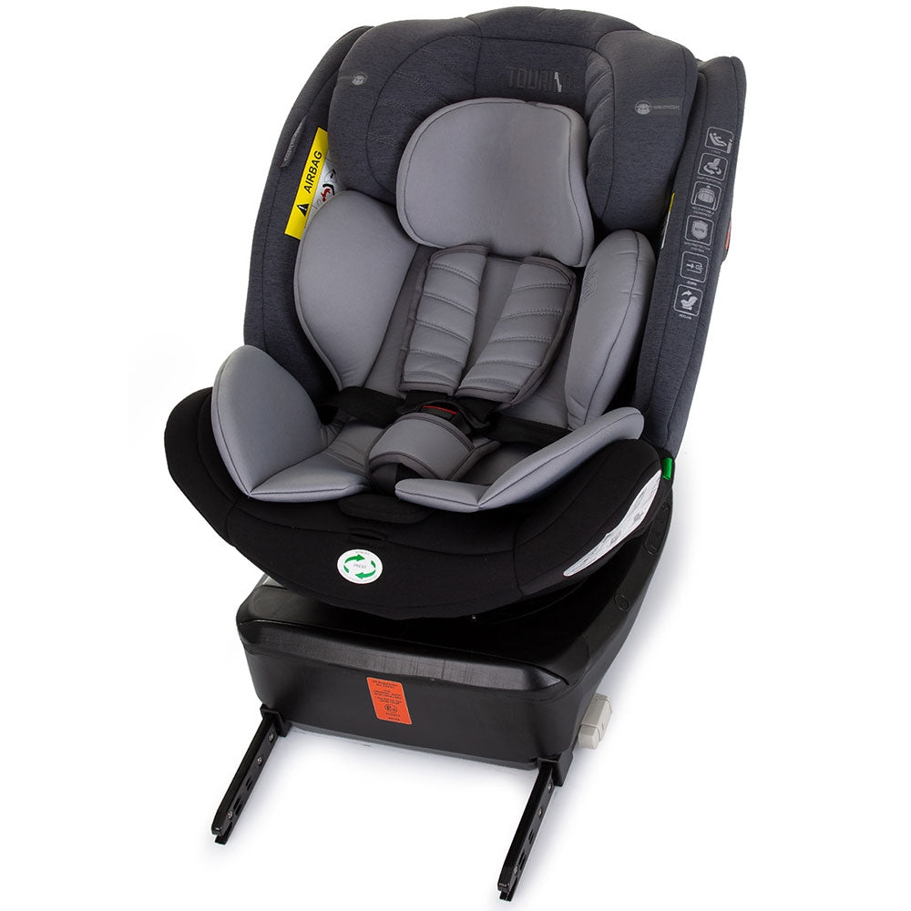 Scaun auto Chipolino Tourino I-Size 40-150 cm grey mix cu sistem Isofix - gogobaby.ro