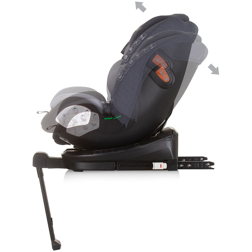 Scaun auto Chipolino Tourino I-Size 40-150 cm grey mix cu sistem Isofix - gogobaby.ro