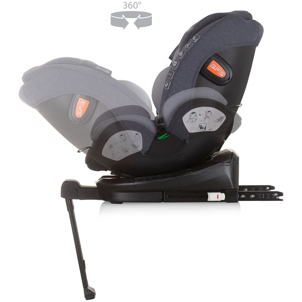 Scaun auto Chipolino Tourino I-Size 40-150 cm grey mix cu sistem Isofix - gogobaby.ro