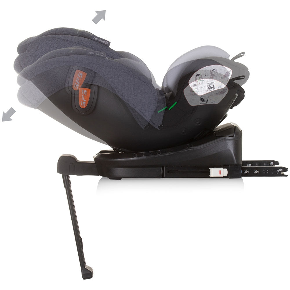 Scaun auto Chipolino Tourino I-Size 40-150 cm grey mix cu sistem Isofix - gogobaby.ro