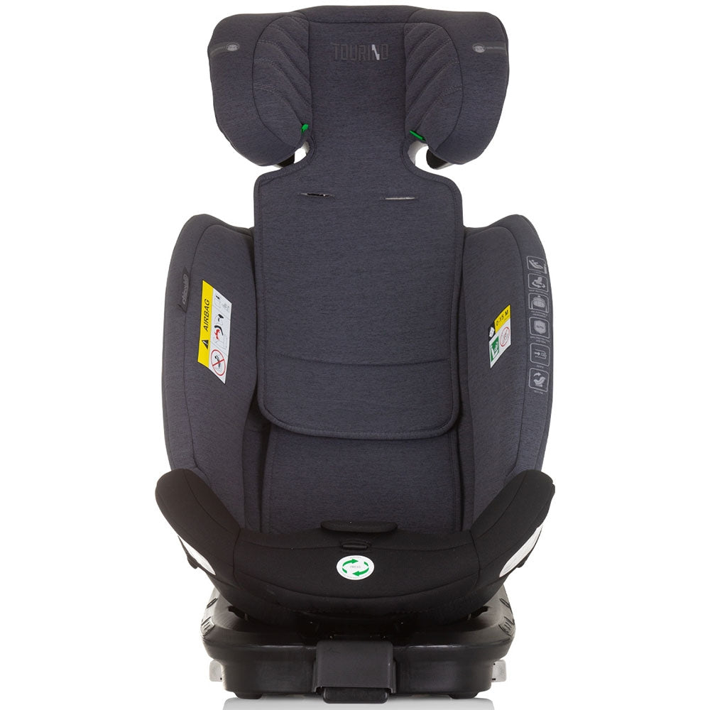 Scaun auto Chipolino Tourino I-Size 40-150 cm grey mix cu sistem Isofix - gogobaby.ro