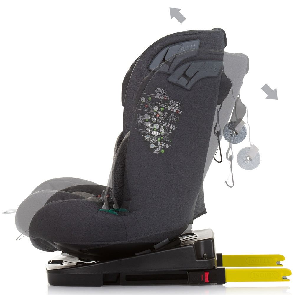 Scaun auto Chipolino X Factor I-Size 40-150 cm granite cu sistem Isofix - gogobaby.ro