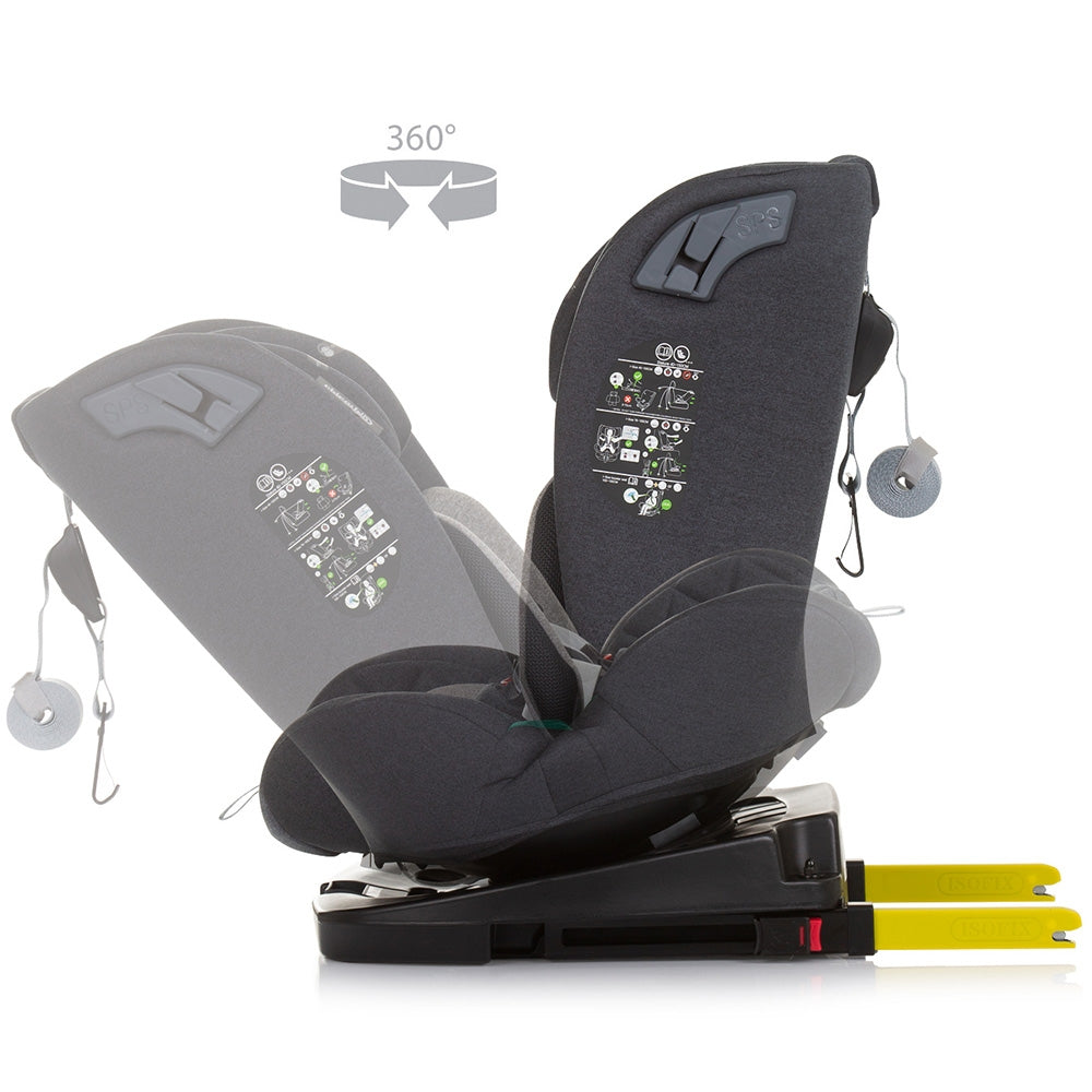 Scaun auto Chipolino X Factor I-Size 40-150 cm granite cu sistem Isofix - gogobaby.ro