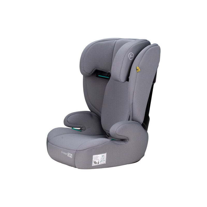 Scaun auto, FreeON, Vega, I-Size, Grupa 2/3, 100-150 cm, 4-12 ani, Cu husa detasabila, Cu cotiere, Cu tetiera reglabila 14 pozitii, Conform cu standardul european de securitate ECE R129, Gri - gogobaby.ro
