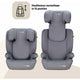 Scaun auto, FreeON, Vega, I-Size, Grupa 2/3, 100-150 cm, 4-12 ani, Cu husa detasabila, Cu cotiere, Cu tetiera reglabila 14 pozitii, Conform cu standardul european de securitate ECE R129, Gri