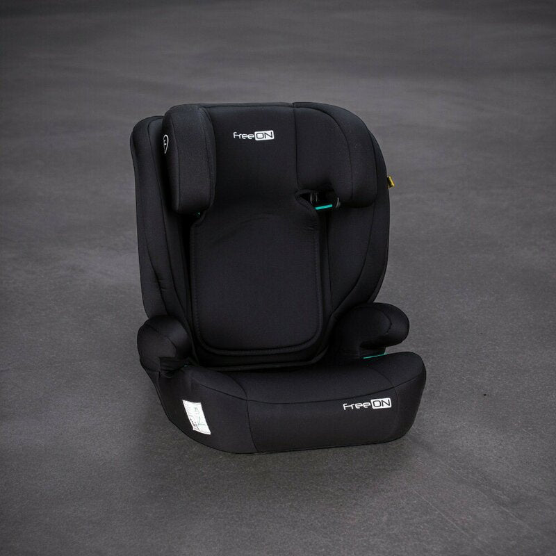 Scaun auto, FreeON, Vega, I-Size, Grupa 2/3, 100-150 cm, 4-12 ani, Cu husa detasabila, Cu cotiere, Cu tetiera reglabila 14 pozitii, Conform cu standardul european de securitate ECE R129, Negru