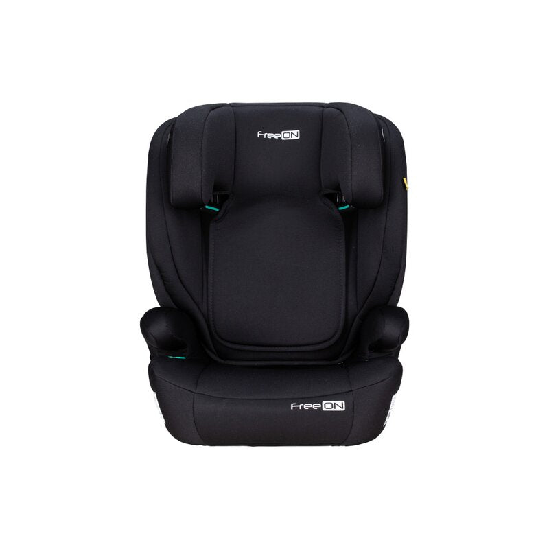 Scaun auto, FreeON, Vega, I-Size, Grupa 2/3, 100-150 cm, 4-12 ani, Cu husa detasabila, Cu cotiere, Cu tetiera reglabila 14 pozitii, Conform cu standardul european de securitate ECE R129, Negru