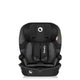 Scaun auto i-Size, Lionelo, Billy , 76 -150 cm, 1/2/3, Isofix + top tether, Tetiera reglabila in 10 pozitii, Insertie ergonomica, Tapiterie lavabila, Testat la impact, Baza lata, Conform cu R129, Negru/Gri