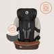 Scaun auto i-Size, Lionelo, Billy , 76 - 150 cm, 1/2/3, Isofix + top tether, Tetiera reglabila in 10 pozitii, Insertie ergonomica, Tapiterie lavabila, Testat la impact, Baza lata, Conform cu R129, Bej