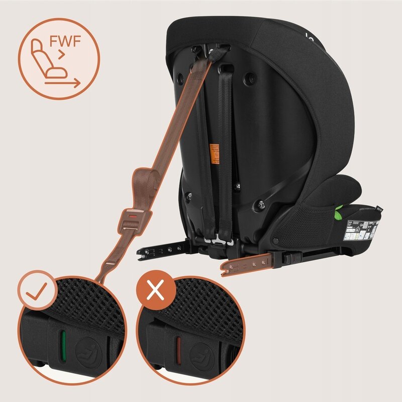 Scaun auto i-Size, Lionelo, Billy , 76 -150 cm, 1/2/3, Isofix + top tether, Tetiera reglabila in 10 pozitii, Insertie ergonomica, Tapiterie lavabila, Testat la impact, Baza lata, Conform cu R129, Negru/Gri - gogobaby.ro