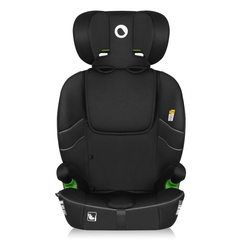 Scaun auto i-Size, Lionelo, Billy , 76 - 150 cm, 1/2/3, Isofix + top tether, Tetiera reglabila in 10 pozitii, Insertie ergonomica, Tapiterie lavabila, Testat la impact, Baza lata, Conform cu R129, Negru