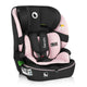 Scaun auto i-Size, Lionelo, Billy , 76 - 150 cm, 1/2/3, Isofix + top tether, Tetiera reglabila in 10 pozitii, Insertie ergonomica, Tapiterie lavabila, Testat la impact, Baza lata, Conform cu R129, Roz