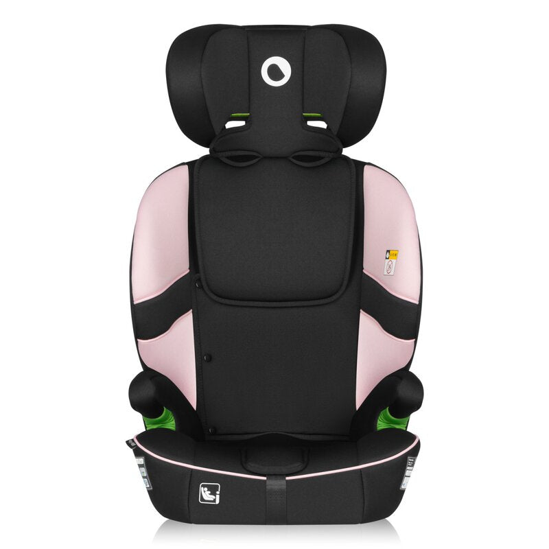 Scaun auto i-Size, Lionelo, Billy , 76 - 150 cm, 1/2/3, Isofix + top tether, Tetiera reglabila in 10 pozitii, Insertie ergonomica, Tapiterie lavabila, Testat la impact, Baza lata, Conform cu R129, Roz