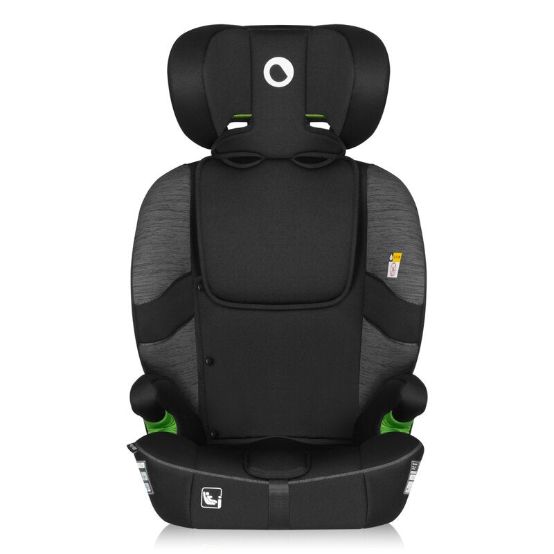 Scaun auto i-Size, Lionelo, Billy , 76 -150 cm, 1/2/3, Isofix + top tether, Tetiera reglabila in 10 pozitii, Insertie ergonomica, Tapiterie lavabila, Testat la impact, Baza lata, Conform cu R129, Negru/Gri - gogobaby.ro