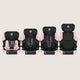 Scaun auto i-Size, Lionelo, Levi Fix, 76 - 150 cm, 1/2/3, ISOFIX + Top Tether, Tetiera reglabila in 10 pozitii, Insertie ergonomica Dri-Seat, Tapiterie lavabila, Testat la impact, Baza lata, Cotiere practice, Conform cu R129, Roz