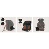 Scaun auto i-Size, Lionelo, Levi Fix, 76 - 150 cm, 1/2/3, ISOFIX + Top Tether, Tetiera reglabila in 10 pozitii, Insertie ergonomica Dri-Seat, Tapiterie lavabila, Testat la impact, Baza lata, Cotiere practice, Conform cu R129, Negru
