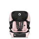 Scaun auto i-Size, Lionelo, Levi Fix, 76 - 150 cm, 1/2/3, ISOFIX + Top Tether, Tetiera reglabila in 10 pozitii, Insertie ergonomica Dri-Seat, Tapiterie lavabila, Testat la impact, Baza lata, Cotiere practice, Conform cu R129, Roz