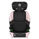 Scaun auto i-Size, Lionelo, Levi Fix, 76 - 150 cm, 1/2/3, ISOFIX + Top Tether, Tetiera reglabila in 10 pozitii, Insertie ergonomica Dri-Seat, Tapiterie lavabila, Testat la impact, Baza lata, Cotiere practice, Conform cu R129, Roz