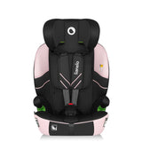 Scaun auto i-Size, Lionelo, Levi Fix, 76 - 150 cm, 1/2/3, ISOFIX + Top Tether, Tetiera reglabila in 10 pozitii, Insertie ergonomica Dri-Seat, Tapiterie lavabila, Testat la impact, Baza lata, Cotiere practice, Conform cu R129, Roz
