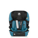 Scaun auto i-Size, Lionelo, Levi Fix, 76 - 150 cm, 1/2/3, ISOFIX + Top Tether, Tetiera reglabila in 10 pozitii, Insertie ergonomica Dri-Seat, Tapiterie lavabila, Testat la impact, Baza lata, Cotiere practice, Conform cu R129, Albastru