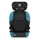 Scaun auto i-Size, Lionelo, Levi Fix, 76 - 150 cm, 1/2/3, ISOFIX + Top Tether, Tetiera reglabila in 10 pozitii, Insertie ergonomica Dri-Seat, Tapiterie lavabila, Testat la impact, Baza lata, Cotiere practice, Conform cu R129, Albastru