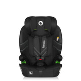 Scaun auto i-Size, Lionelo, Levi Fix, 76 - 150 cm, 1/2/3, ISOFIX + Top Tether, Tetiera reglabila in 10 pozitii, Insertie ergonomica Dri-Seat, Tapiterie lavabila, Testat la impact, Baza lata, Cotiere practice, Conform cu R129, Negru
