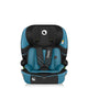 Scaun auto i-Size, Lionelo, Levi Fix, 76 - 150 cm, 1/2/3, ISOFIX + Top Tether, Tetiera reglabila in 10 pozitii, Insertie ergonomica Dri-Seat, Tapiterie lavabila, Testat la impact, Baza lata, Cotiere practice, Conform cu R129, Albastru
