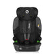 Scaun auto i-Size, Lionelo, Levi Fix, 76 - 150 cm, 1/2/3, ISOFIX + Top Tether, Tetiera reglabila in 10 pozitii, Insertie ergonomica Dri-Seat, Tapiterie lavabila, Testat la impact, Baza lata, Cotiere practice, Conform cu R129, Negru/Gri