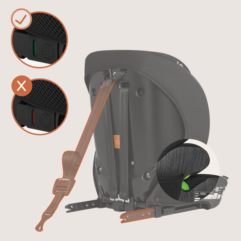 Scaun auto i-Size, Lionelo, Levi Fix, 76 - 150 cm, 1/2/3, ISOFIX + Top Tether, Tetiera reglabila in 10 pozitii, Insertie ergonomica Dri-Seat, Tapiterie lavabila, Testat la impact, Baza lata, Cotiere practice, Conform cu R129, Negru/Gri - gogobaby.ro