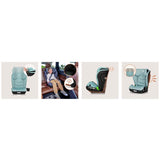 Scaun auto i-Size, Lionelo, Neal, Spatar reglabil in 4 pozitii, Tetiera in 10 pozitii, Suport sticla inclus, 15-36 Kg, 100-150 cm, Cu Isofix, Conform ECE R129, Verde Turquoise