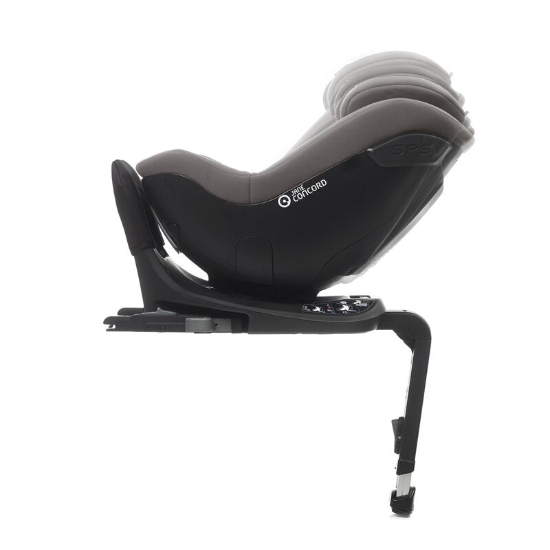Scaun auto, Jane, Iflow I-Size, Rotire 360 grade, 40 - 105 cm, Cu Isofix si picior stabilizator, Protectie superioara in caz de impact lateral - SPS, Conform cu standardul european de securitate ECE R129, Matt Gray
