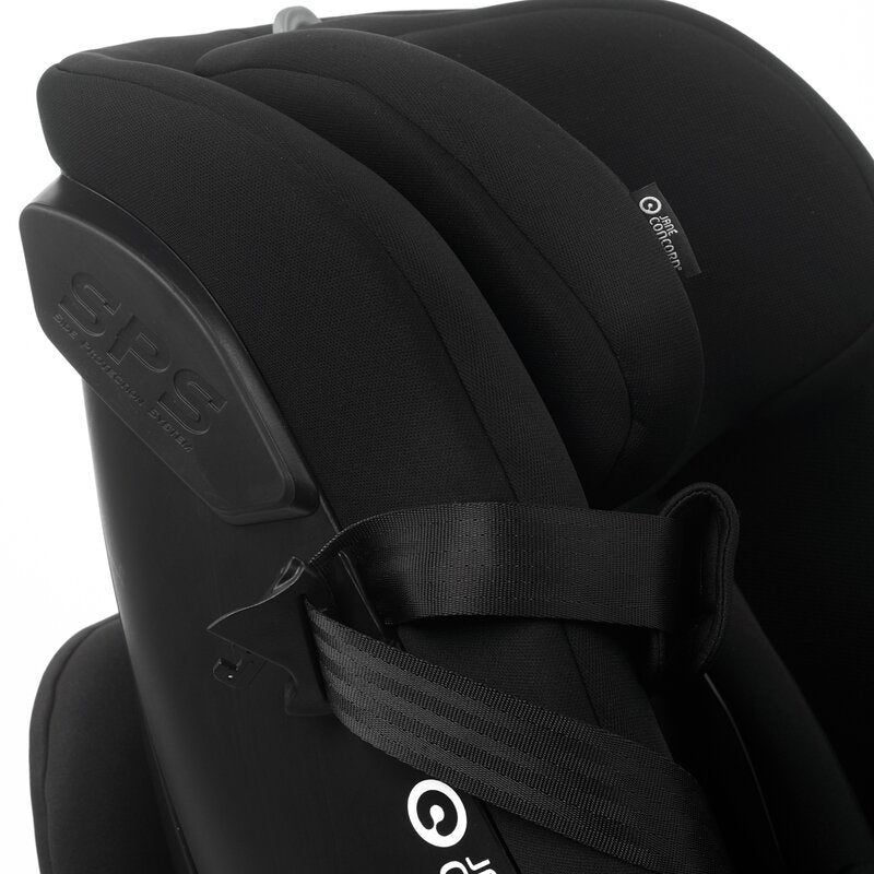 Scaun auto, Jane, Iflow I-Size, Rotire 360 grade, 40 - 105 cm, Cu Isofix si picior stabilizator, Protectie superioara in caz de impact lateral - SPS, Conform cu standardul european de securitate ECE R129, Matt Black - gogobaby.ro