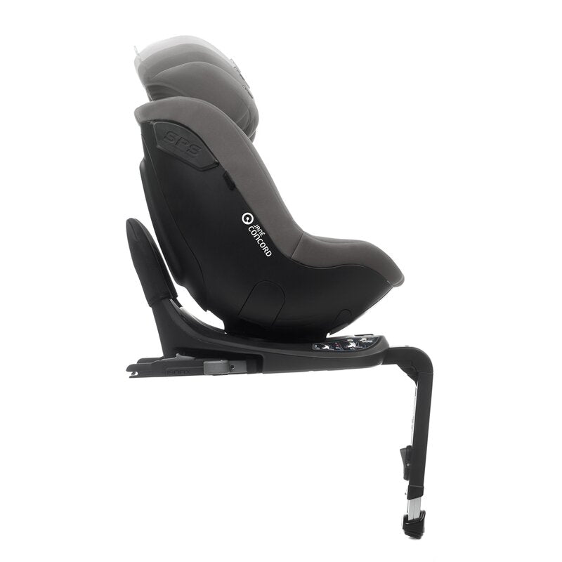 Scaun auto, Jane, Iflow I-Size, Rotire 360 grade, 40 - 105 cm, Cu Isofix si picior stabilizator, Protectie superioara in caz de impact lateral - SPS, Conform cu standardul european de securitate ECE R129, Matt Gray