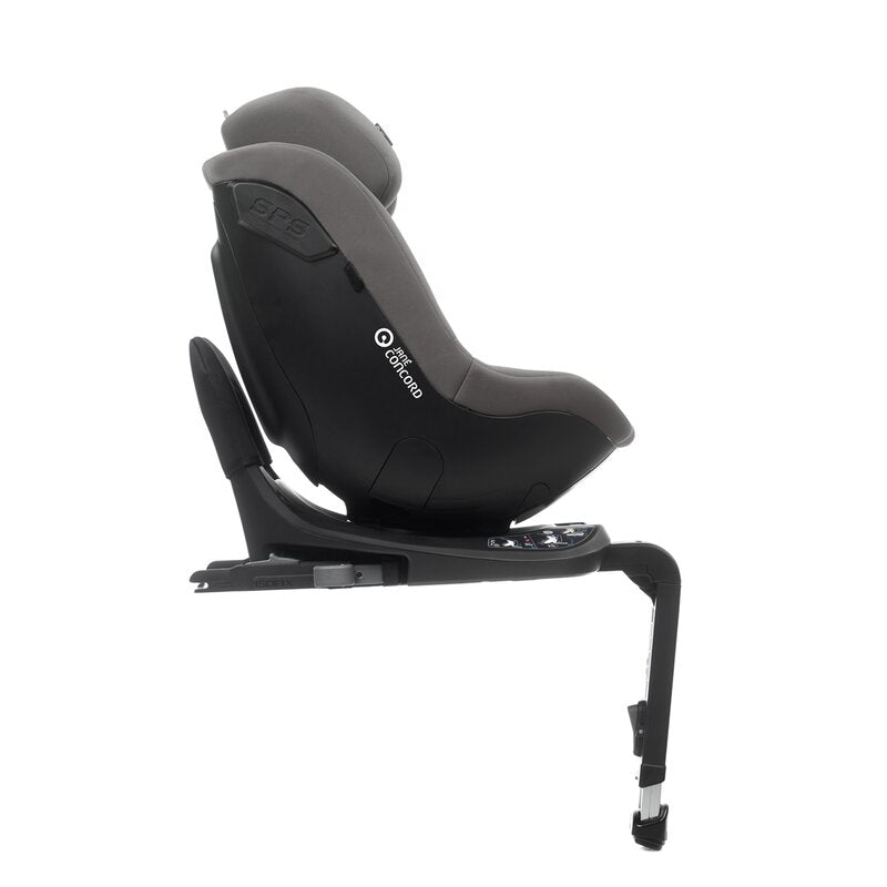 Scaun auto, Jane, Iflow I-Size, Rotire 360 grade, 40 - 105 cm, Cu Isofix si picior stabilizator, Protectie superioara in caz de impact lateral - SPS, Conform cu standardul european de securitate ECE R129, Matt Gray - gogobaby.ro