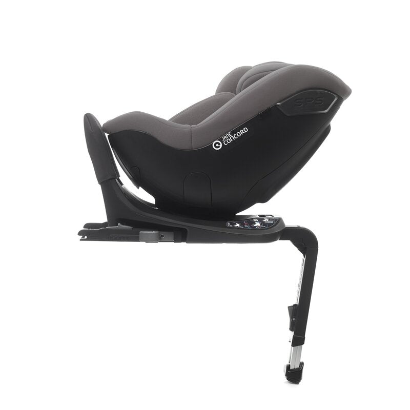 Scaun auto, Jane, Iflow I-Size, Rotire 360 grade, 40 - 105 cm, Cu Isofix si picior stabilizator, Protectie superioara in caz de impact lateral - SPS, Conform cu standardul european de securitate ECE R129, Matt Gray - gogobaby.ro