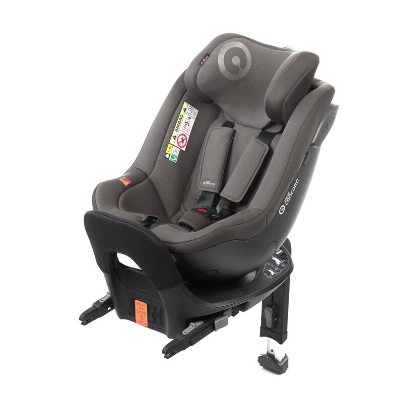 Scaun auto, Jane, Iflow I-Size, Rotire 360 grade, 40 - 105 cm, Cu Isofix si picior stabilizator, Protectie superioara in caz de impact lateral - SPS, Conform cu standardul european de securitate ECE R129, Matt Gray - gogobaby.ro