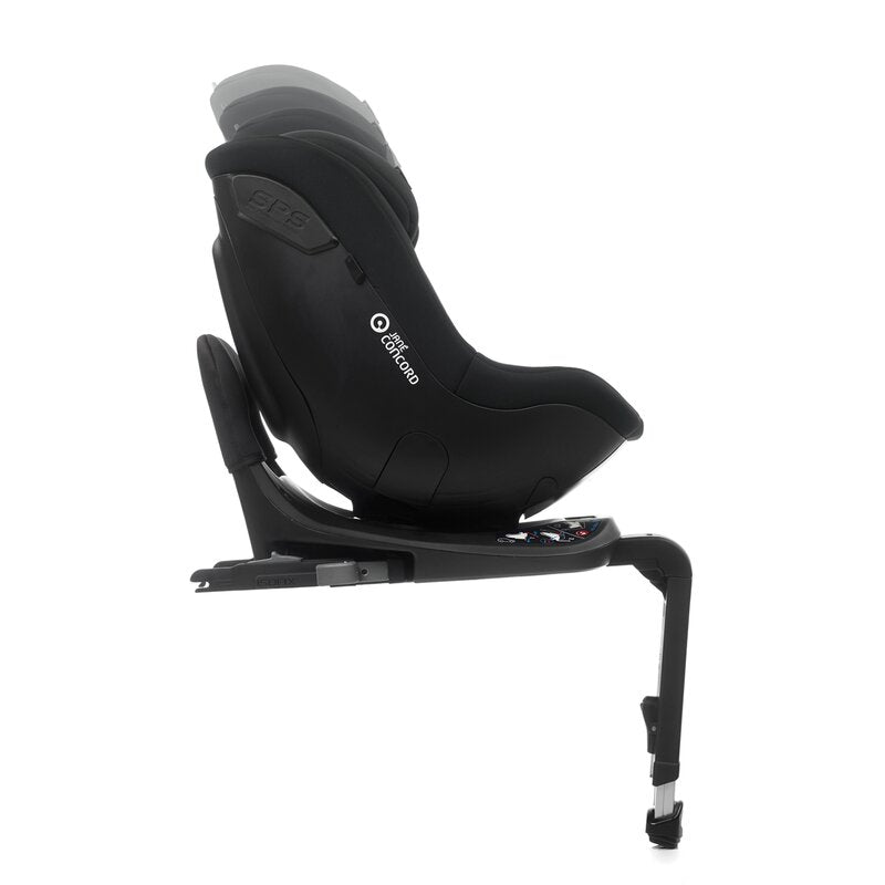 Scaun auto, Jane, Iflow I-Size, Rotire 360 grade, 40 - 105 cm, Cu Isofix si picior stabilizator, Protectie superioara in caz de impact lateral - SPS, Conform cu standardul european de securitate ECE R129, Matt Black